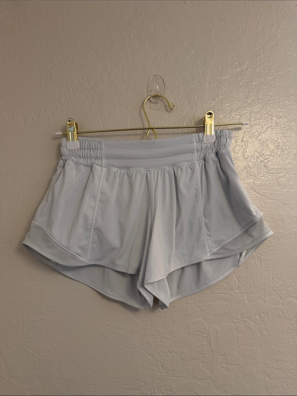 lululemon athletica Pale Blue Layered Running Shorts